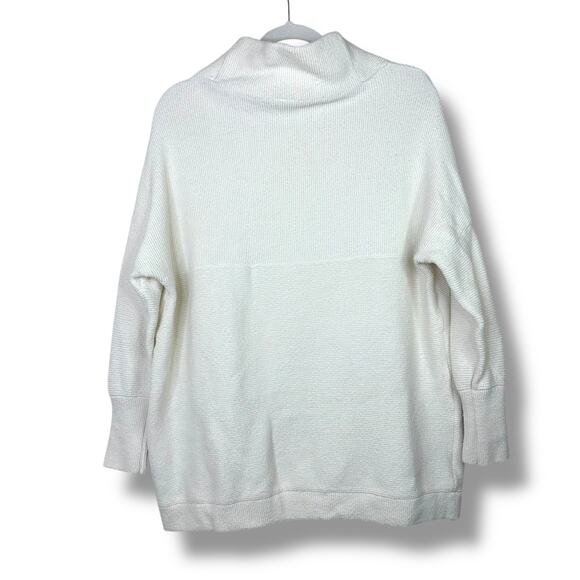 Free People NWOT Ottoman Slouchy Ecru Ivory Tunic Heavy Ribbed Sweater XS - Picture 7 of 9